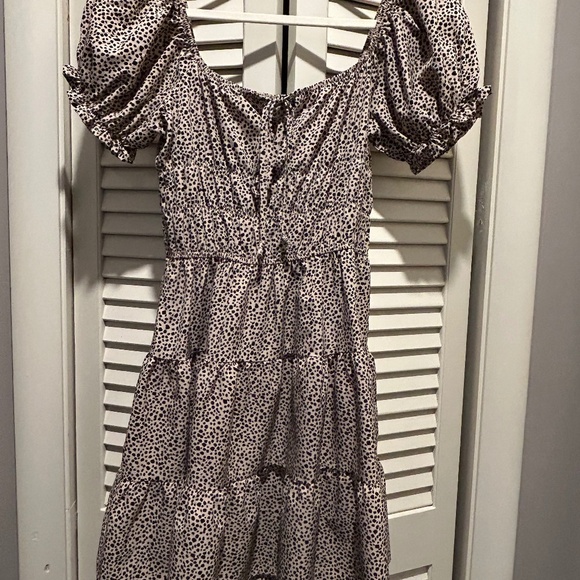 HESPERUS Short Puffy Sleeves Mini Dress - Picture 1 of 7